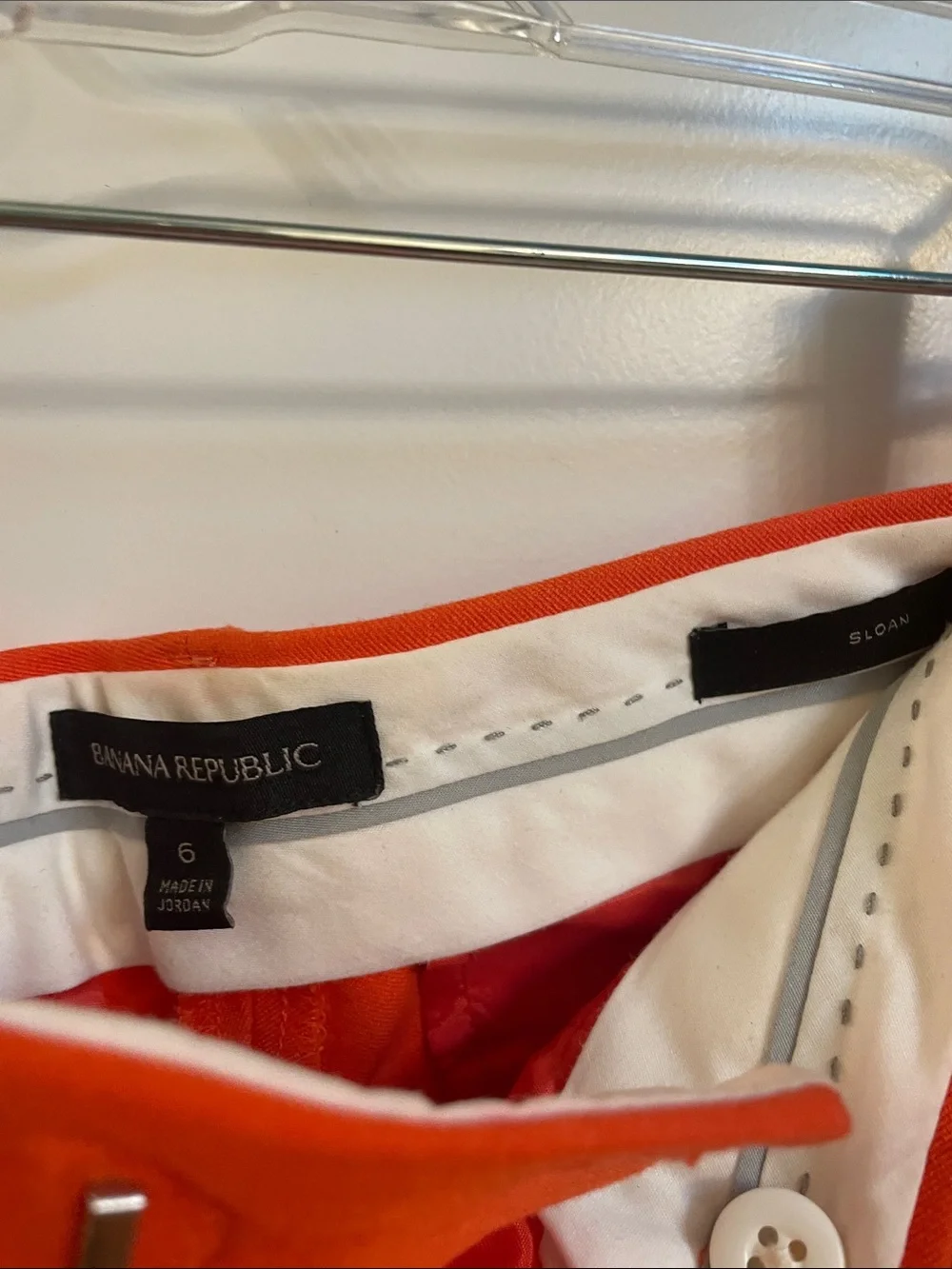 Banana Republic Bright Orange Cropped Slim Pants - Picture 2 of 3